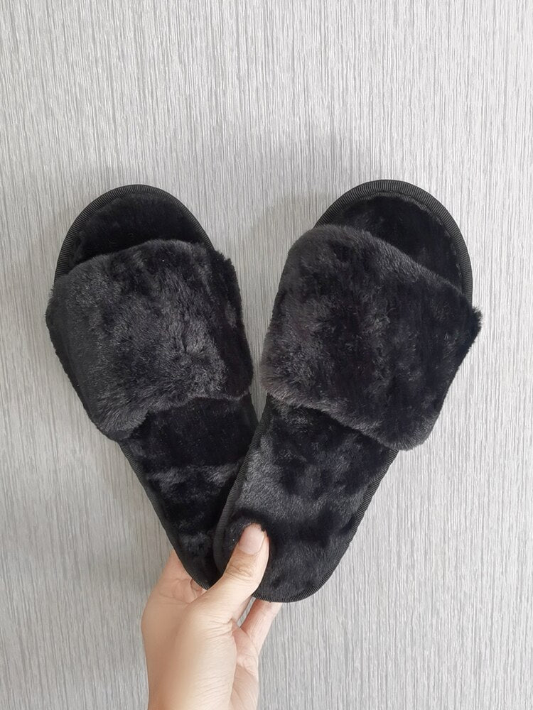 AnyStep Plush Slipper One Size 9-10 Flip Pink Warm Winter Comfortable Home Fluffy Indoor Slip On-Shoe Accessories-PEROZ Accessories
