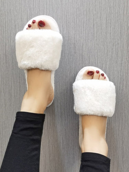 AnyStep Plush Slipper One Size 9-10 Flip Pink Warm Winter Comfortable Home Fluffy Indoor Slip On-Shoe Accessories-PEROZ Accessories