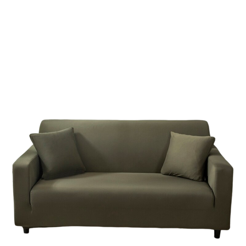 Anyhouz 4 Seater Sofa Cover Plain Army Green Style and Protection For Living Room Sofa Chair Elastic Stretchable Slipcover-Slipcovers-PEROZ Accessories
