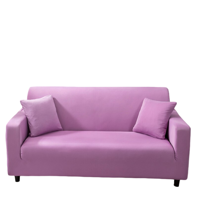 Anyhouz 4 Seater Sofa Cover Plain Light Purple Style and Protection For Living Room Sofa Chair Elastic Stretchable Slipcover-Slipcovers-PEROZ Accessories