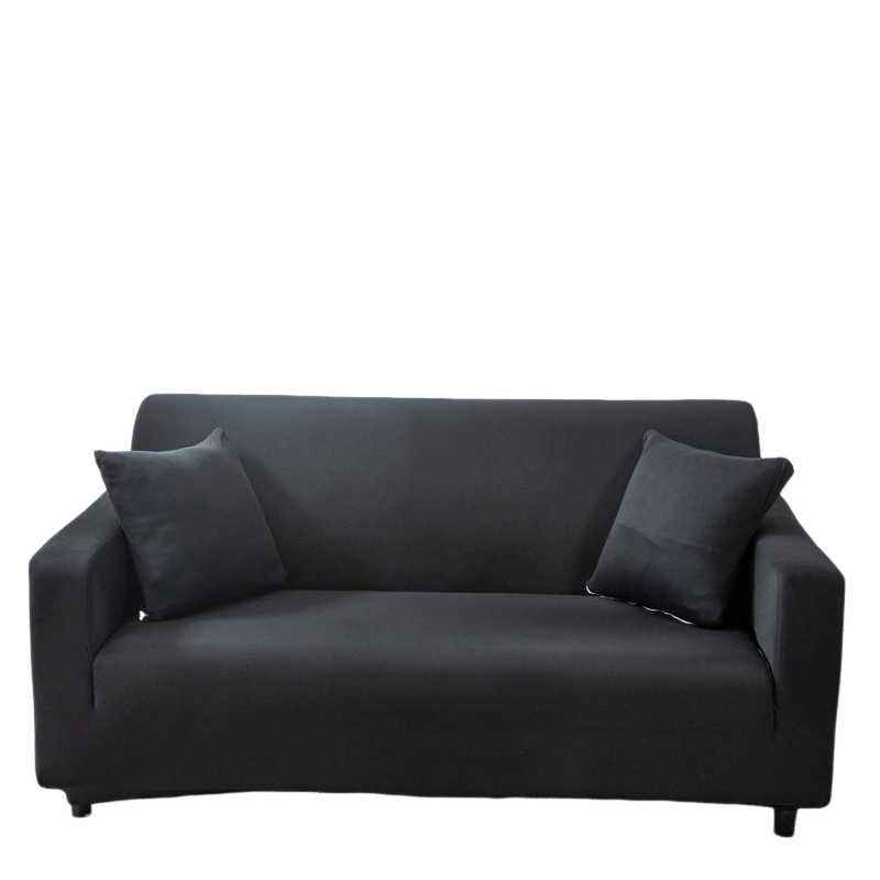 Anyhouz 4 Seater Sofa Cover Plain Black Style and Protection For Living Room Sofa Chair Elastic Stretchable Slipcover-Slipcovers-PEROZ Accessories