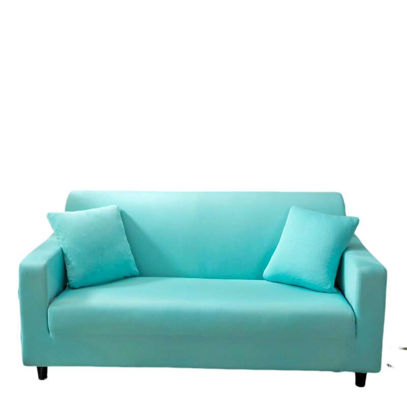 Anyhouz 4 Seater Sofa Cover Plain Blue Style and Protection For Living Room Sofa Chair Elastic Stretchable Slipcover-Slipcovers-PEROZ Accessories