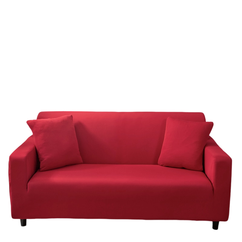 Anyhouz 4 Seater Sofa Cover Plain Red Style and Protection For Living Room Sofa Chair Elastic Stretchable Slipcover-Slipcovers-PEROZ Accessories