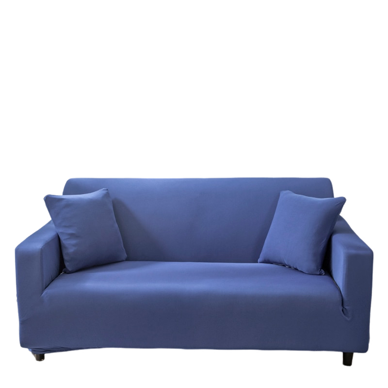 Anyhouz 4 Seater Sofa Cover Plain Royal Blue Style and Protection For Living Room Sofa Chair Elastic Stretchable Slipcover-Slipcovers-PEROZ Accessories