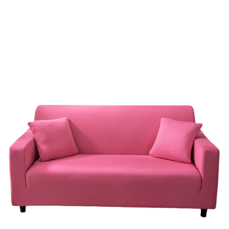 Anyhouz 4 Seater Sofa Cover Plain Rose Red Style and Protection For Living Room Sofa Chair Elastic Stretchable Slipcover-Slipcovers-PEROZ Accessories