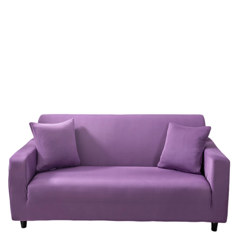 Anyhouz 4 Seater Sofa Cover Plain Purple Style and Protection For Living Room Sofa Chair Elastic Stretchable Slipcover-Slipcovers-PEROZ Accessories