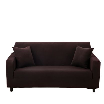 Anyhouz 4 Seater Sofa Cover Plain Coffee Style and Protection For Living Room Sofa Chair Elastic Stretchable Slipcover-Slipcovers-PEROZ Accessories