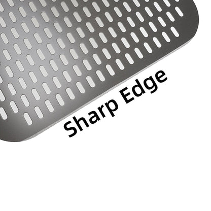 Anygleam Pizza Shovel 30 cm x 110cm Dark Grey for Perforated Peel with Metal Handle Oven Turning Baking Accessory-Spatula and Shovel-PEROZ Accessories