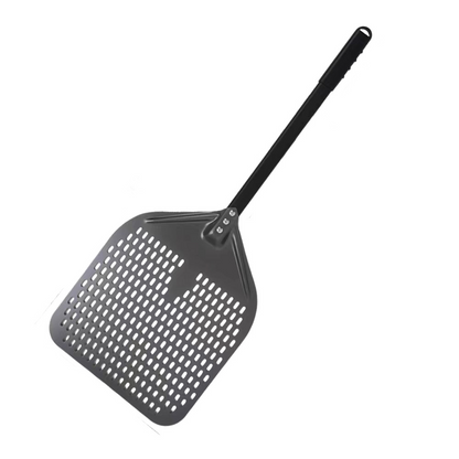 Anygleam Pizza Shovel 35 cm x 91cm Dark Grey for Perforated Peel with Metal Handle Oven Turning Baking Accessory-Spatula and Shovel-PEROZ Accessories