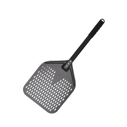 Anygleam Pizza Shovel 28cm X 69cm Dark Grey for Perforated Peel with Metal Handle Oven Turning Baking Accessory-Spatula and Shovel-PEROZ Accessories