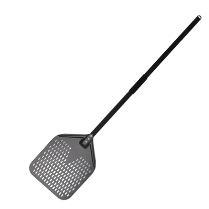 Anygleam Pizza Shovel 28cm X 123.5cm Dark Grey for Perforated Peel with Metal Handle Oven Turning Baking Accessory-Spatula and Shovel-PEROZ Accessories