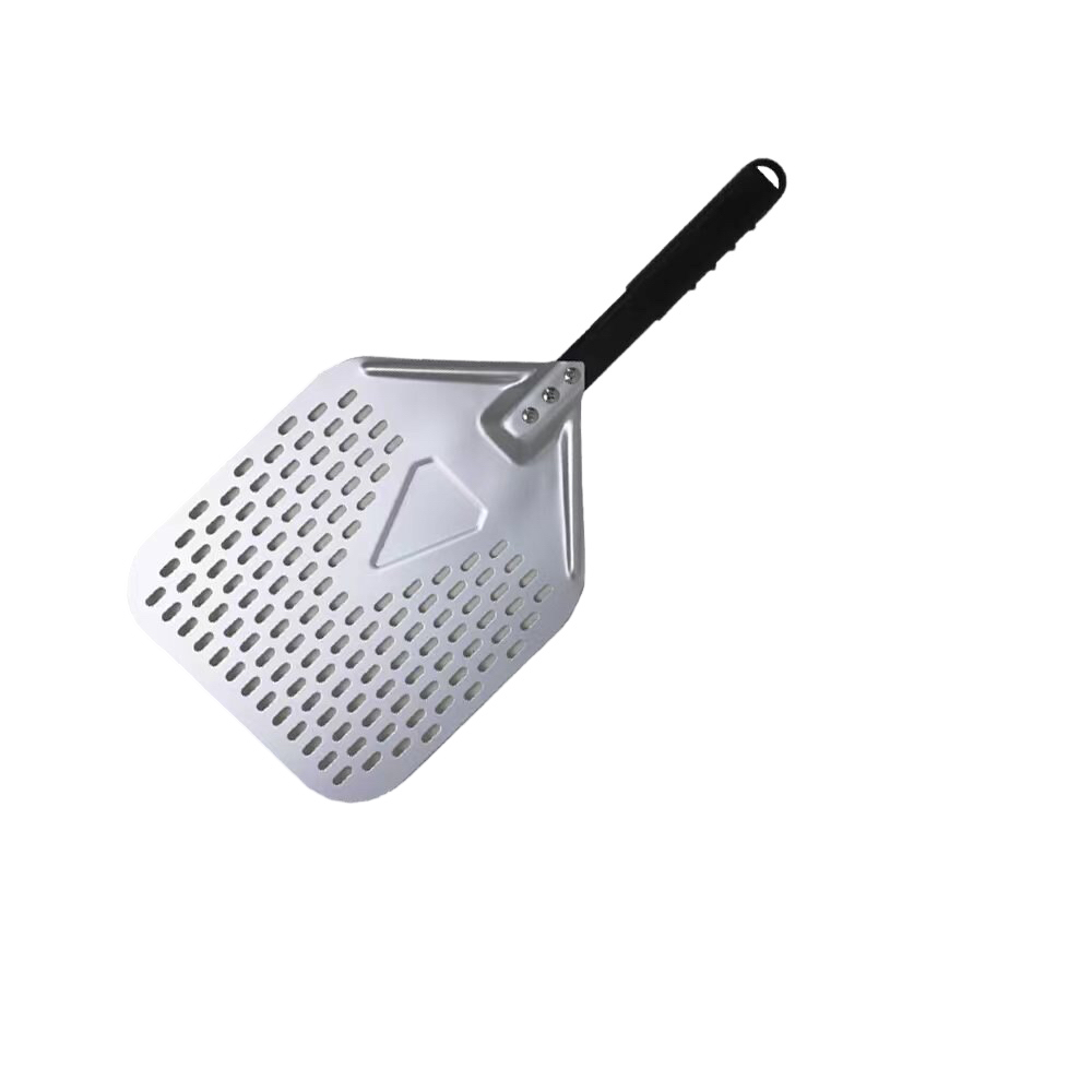 Anygleam Pizza Shovel 25cm X 55cm Silver for Perforated Peel with Metal Handle Oven Turning Baking Accessory-Spatula and Shovel-PEROZ Accessories