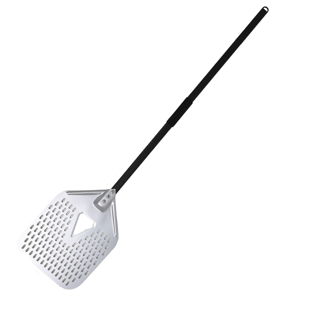Anygleam Pizza Shovel 30 cm x 125cm Silver for Perforated Peel with Metal Handle Oven Turning Baking Accessory-Spatula and Shovel-PEROZ Accessories