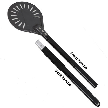 Anygleam Pizza Shovel 110cm Silver for Perforated Peel with Metal Handle Oven Turning Baking Accessory-Spatula and Shovel-PEROZ Accessories