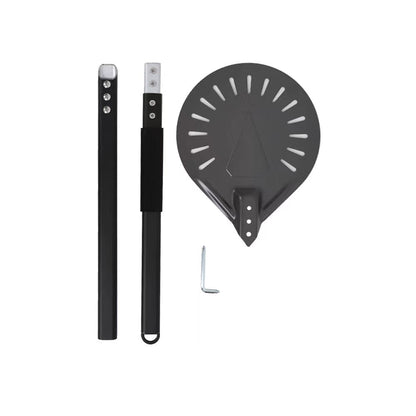 Anygleam Pizza Shovel 112.5cm Dark Grey for Perforated Peel with Metal Handle Oven Turning Baking Accessory-Spatula and Shovel-PEROZ Accessories