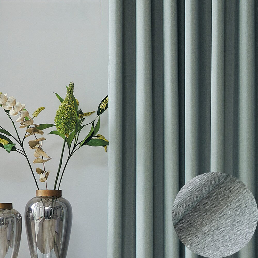 Anyhouz Curtains 300cm Green Premium Plain Design Window Drape Curtains for Beedroom Living Room-Curtains &amp; Drapes-PEROZ Accessories