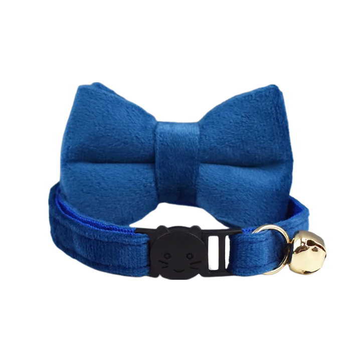 AnyWags Cat Collar Blue Small Bow with Safety Buckle, Bell, and Durable Strap Stylish and Comfortable Pet Accessory-Cat Supplies-PEROZ Accessories