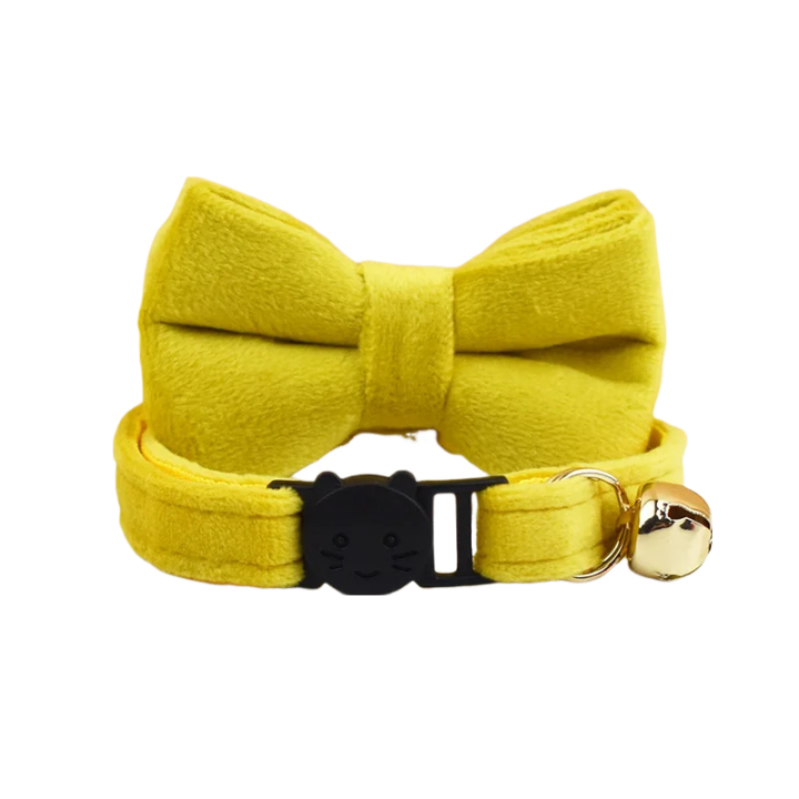 AnyWags Cat Collar Mustard Yellow Large with Safety Buckle, Bell, and Durable Strap Stylish and Comfortable Pet Accessory-Cat Supplies-PEROZ Accessories