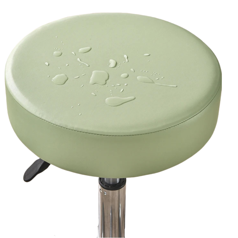 Anyhoux Barstool Cushion Cover Green Elastic Bands Slipcover for Swivel Chair Barstool Washable PU Leather Cushion Cover-Chair Cover-PEROZ Accessories