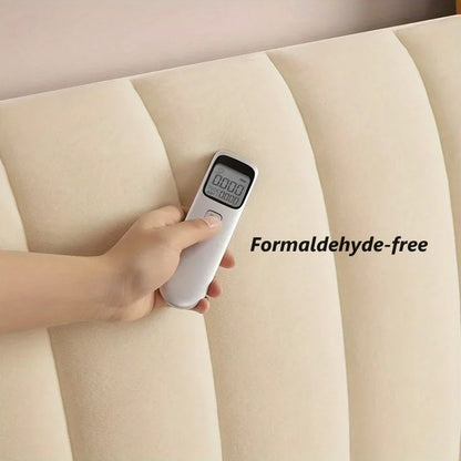 Anyhouz Headboard Cover Off White Short Plush Super Soft Smooth Quilted Velvet Bed Back Dust Protector Cover 140x70cm-Bed Headboard-PEROZ Accessories