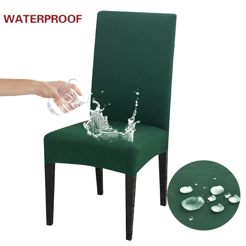 Anyhouz Chair Cover Green with Anti-Dirt and Waterproof Elastic Material for Dining Room Kitchen Wedding Hotel Banquet Restaurant-Chair Cover-PEROZ Accessories