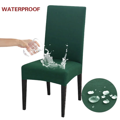 Anyhouz Chair Cover Green with Anti-Dirt and Waterproof Elastic Material for Dining Room Kitchen Wedding Hotel Banquet Restaurant-Chair Cover-PEROZ Accessories