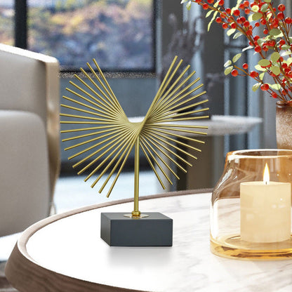 Anyhouz 36cm Luxury Gold Metal Tabletop Home Decor Modern Art Living Room Display House Decorative Crafts Metal Ornaments-Tabletop Decor-PEROZ Accessories