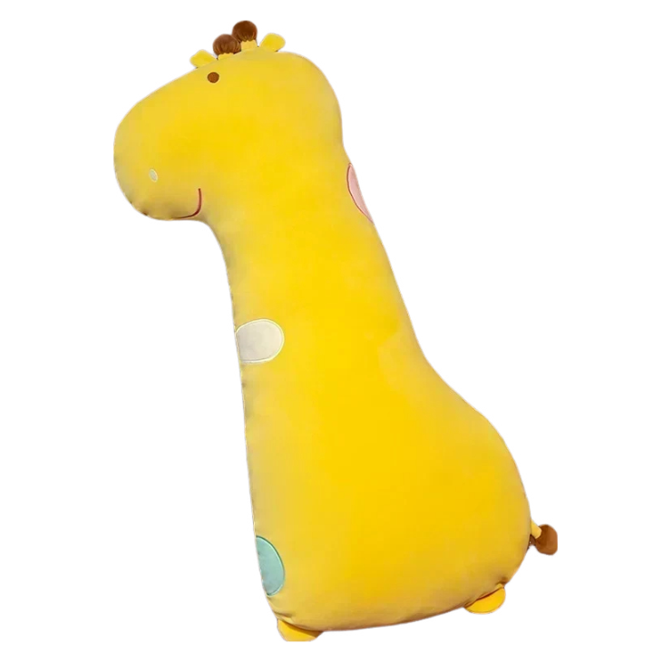 Anyhouz Side Sleeping Body Pillow Yellow Giraffe Lovely Cartoon Animal Soft Cozy Throw Long Pillows 100cm-Sleeping Pillow-PEROZ Accessories