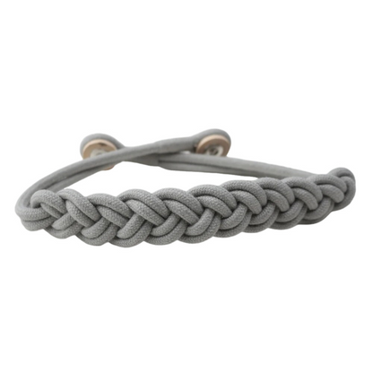 Anyhouz Curtain Tie Silver Grey Holder Cilp Handwork White Woven Cotton Magnet Curtain Tieback Buckle Accessories-Curtain Tie-PEROZ Accessories