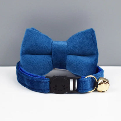 AnyWags Cat Collar Blue Small Bow with Safety Buckle, Bell, and Durable Strap Stylish and Comfortable Pet Accessory-Cat Supplies-PEROZ Accessories