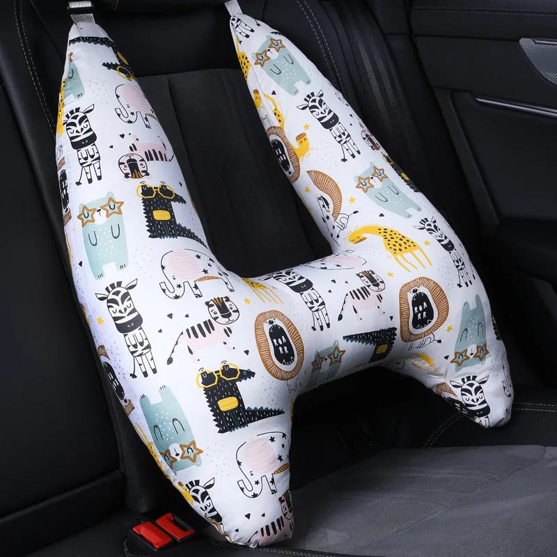 Anypack Car Travel Pillow UShape Cool Animal Pattern Children Travel Pillow Cushion for Car Seat, Safety Neck Pillow for Kids-Neck Pillow-PEROZ Accessories