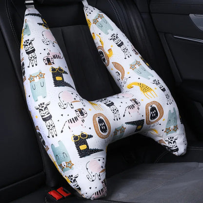 Anypack Car Travel Pillow UShape Cool Animal Pattern Children Travel Pillow Cushion for Car Seat, Safety Neck Pillow for Kids-Neck Pillow-PEROZ Accessories