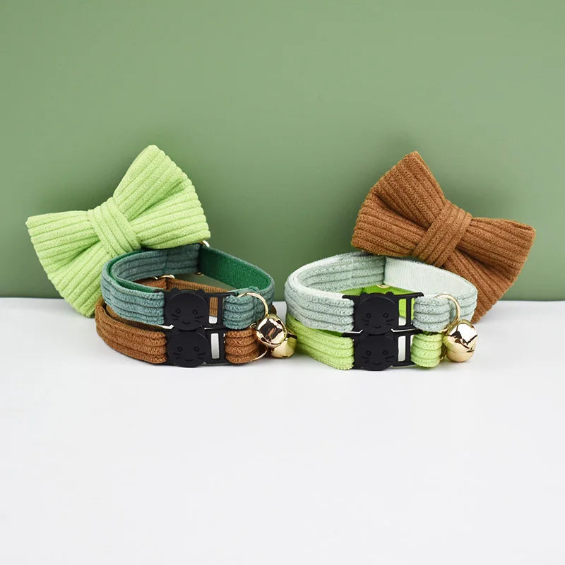 AnyWags Cat Collar Hunter Green Small with Safety Buckle, Bell, and Durable Strap Stylish and Comfortable Pet Accessory-Cat Supplies-PEROZ Accessories