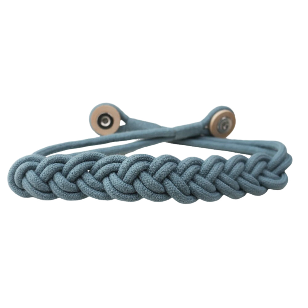Anyhouz Curtain Tie Blue Holder Cilp Handwork White Woven Cotton Magnet Curtain Tieback Buckle Accessories-Curtain Tie-PEROZ Accessories
