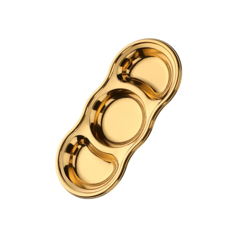 Anygleam Gold Stainless Steel 3 Grid Seasoning Sauce Dish Plates Dipping Kitchenware-Kitchen &amp; Dining-PEROZ Accessories