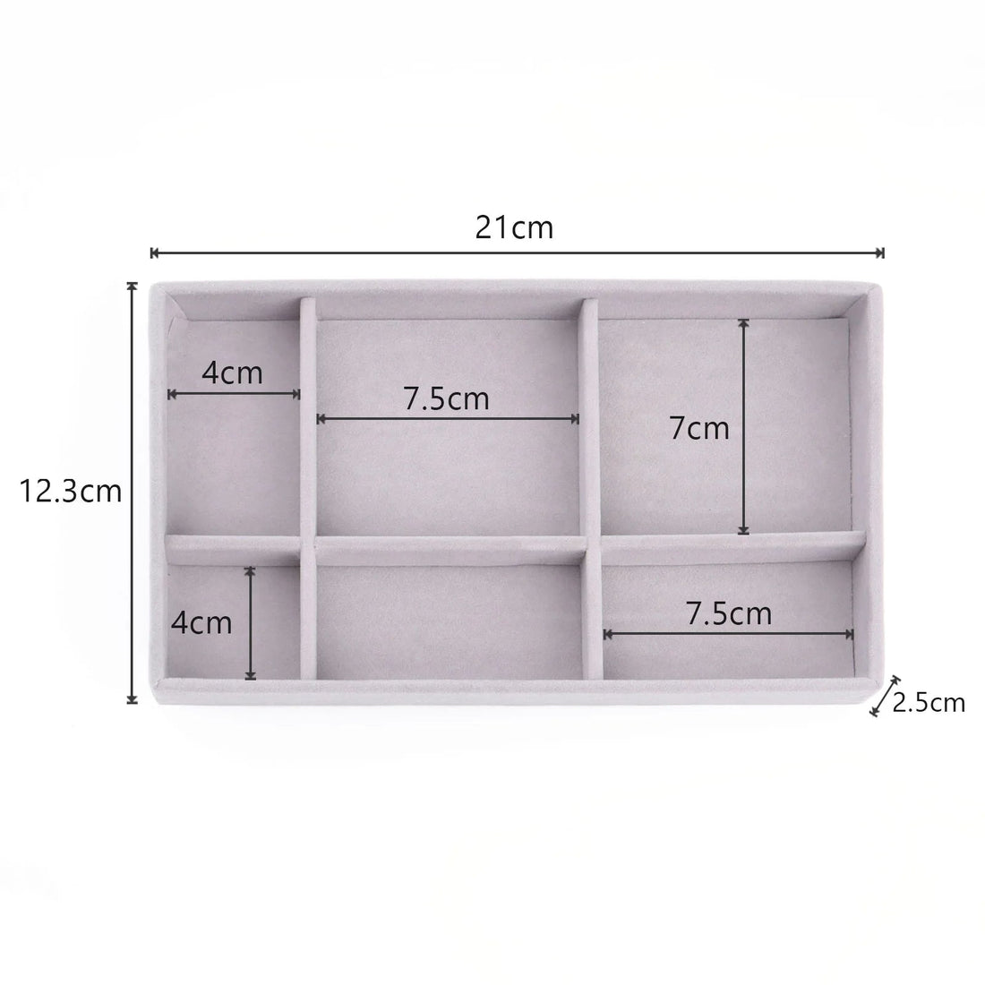 Anyhouz Jewelry Storage Grey Design D Display Tray Drawer Storage Jewellery Holder For Ring Earrings Necklace Bracelet-Jewellery Holders &amp; Organisers-PEROZ Accessories