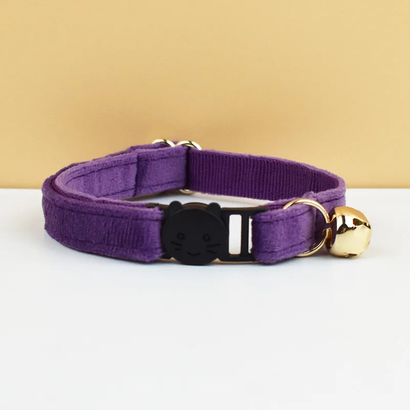 AnyWags Cat Collar Dark Purple Small with Safety Buckle, Bell, and Durable Strap Stylish and Comfortable Pet Accessory-Cat Supplies-PEROZ Accessories