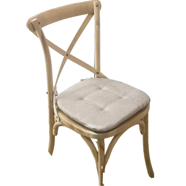 Anyhouz Chair Cushion with Straps White Seat Pad Mat for Dining Room and Outdoor Garden-Pillow-PEROZ Accessories