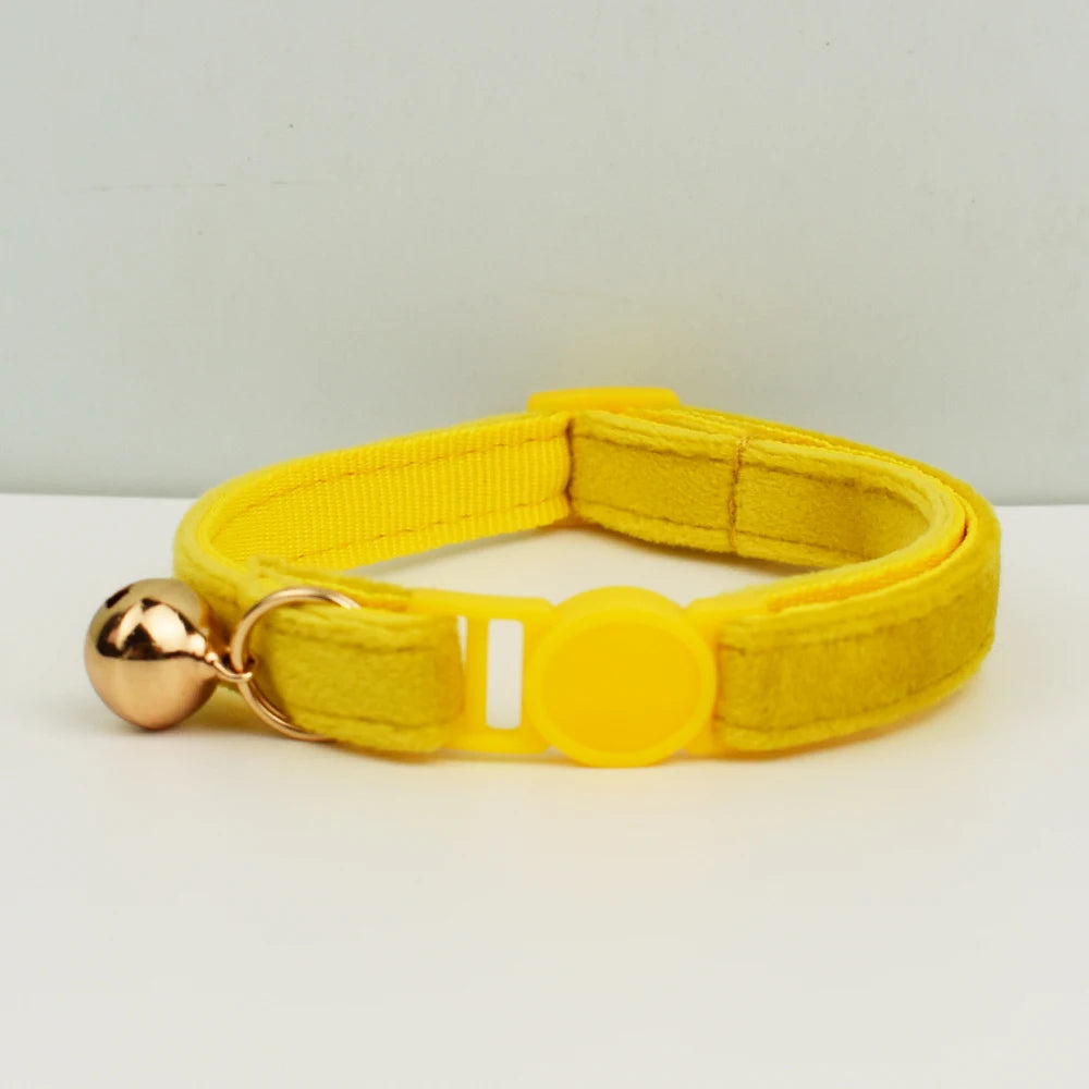 AnyWags Cat Collar Yellow Small with Safety Buckle, Bell, and Durable Strap Stylish and Comfortable Pet Accessory-Cat Supplies-PEROZ Accessories