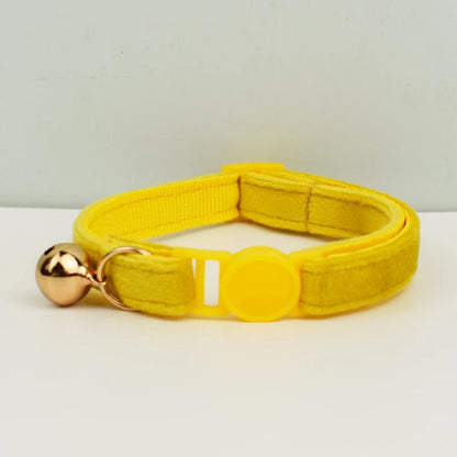 AnyWags Cat Collar Yellow Small with Safety Buckle, Bell, and Durable Strap Stylish and Comfortable Pet Accessory-Cat Supplies-PEROZ Accessories