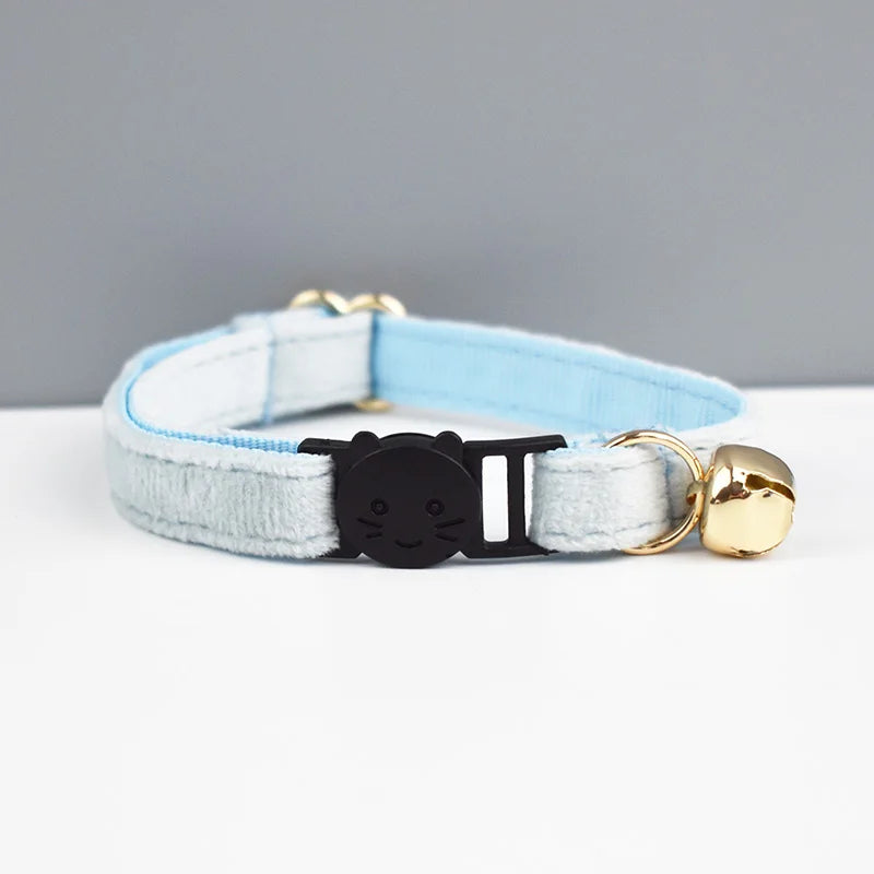 AnyWags Cat Collar Ice Blue Large with Safety Buckle, Bell, and Durable Strap Stylish and Comfortable Pet Accessory-Cat Supplies-PEROZ Accessories