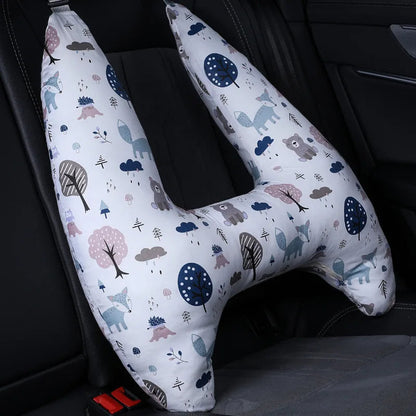 Anypack Car Travel Pillow UShape Animal Forest Pattern Children Travel Pillow Cushion for Car Seat, Safety Neck Pillow for Kids-Neck Pillow-PEROZ Accessories