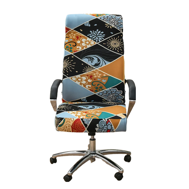 Anyhouz Office Chair Cover All Seasons Design Medium Non-Slip Rotating Seat Case Universal Armrest Chair Protector-Chair Cover-PEROZ Accessories