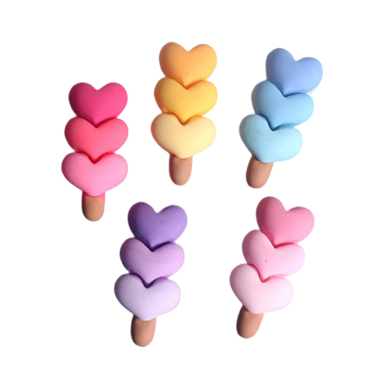 Anykidz 5pcs Love Heart String Design Shoe Charm Accessories Jeans Clogs Pendant Pin Designer Ornament Jibbitz for Crocs-Shoe Charms-PEROZ Accessories
