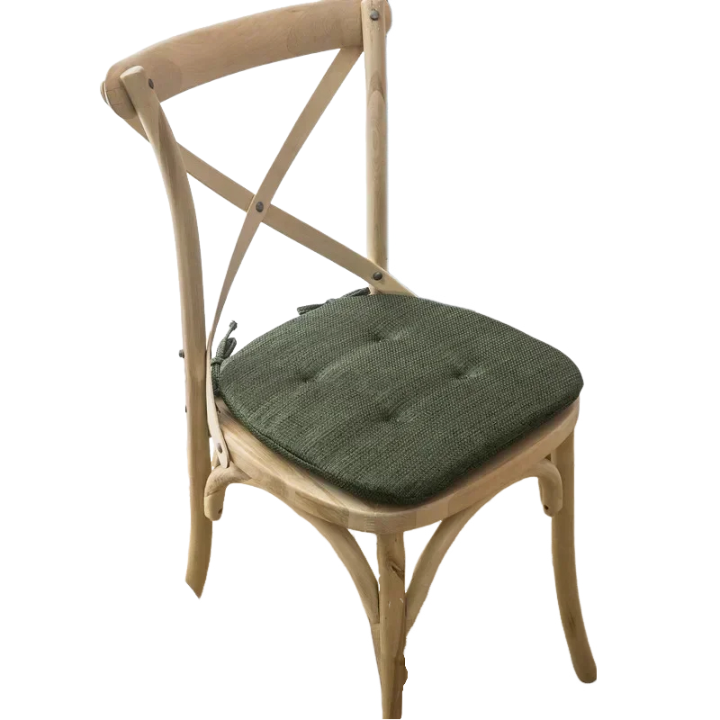 Anyhouz Chair Cushion with Straps Forest Green Seat Pad Mat for Dining Room and Outdoor Garden-Pillow-PEROZ Accessories