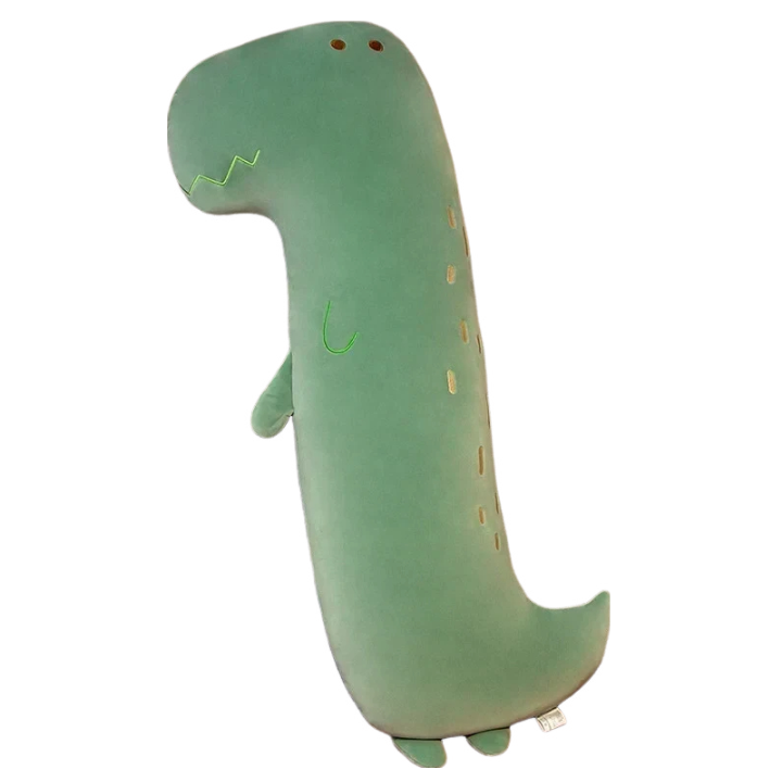 Anyhouz Side Sleeping Body Pillow Green Dinasaur Lovely Cartoon Animal Soft Cozy Throw Long Pillows 100cm-Sleeping Pillow-PEROZ Accessories
