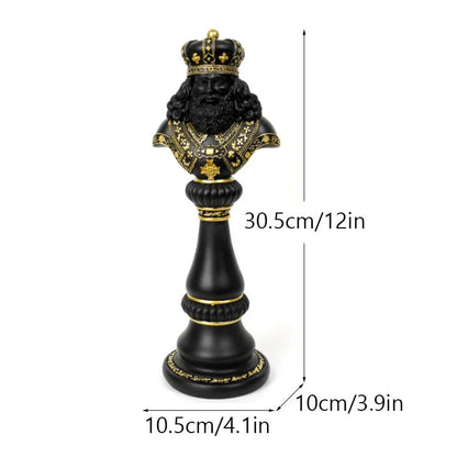 Anyhouz Home Figurine Chess Piece New King Resin for Living Room Desktop Decoration Accessories Gifts-Sculptures &amp; Statues-PEROZ Accessories