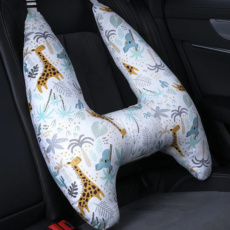 Anypack Car Travel Pillow UShape Giraffe Pattern Children Travel Pillow Cushion for Car Seat, Safety Neck Pillow for Kids-Neck Pillow-PEROZ Accessories