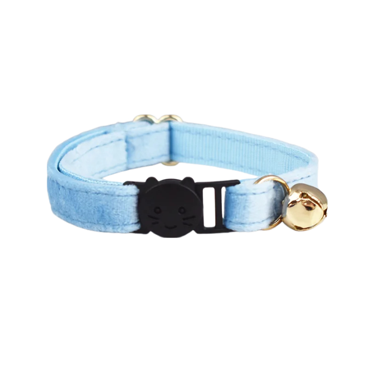 AnyWags Cat Collar Aqua Blue Large with Safety Buckle, Bell, and Durable Strap Stylish and Comfortable Pet Accessory-Cat Supplies-PEROZ Accessories