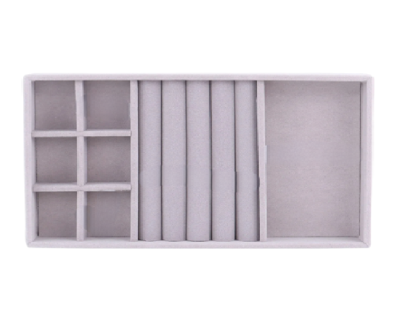 Anyhouz Jewelry Storage Grey Design F Display Tray Drawer Storage Jewellery Holder For Ring Earrings Necklace Bracelet-Jewellery Holders &amp; Organisers-PEROZ Accessories